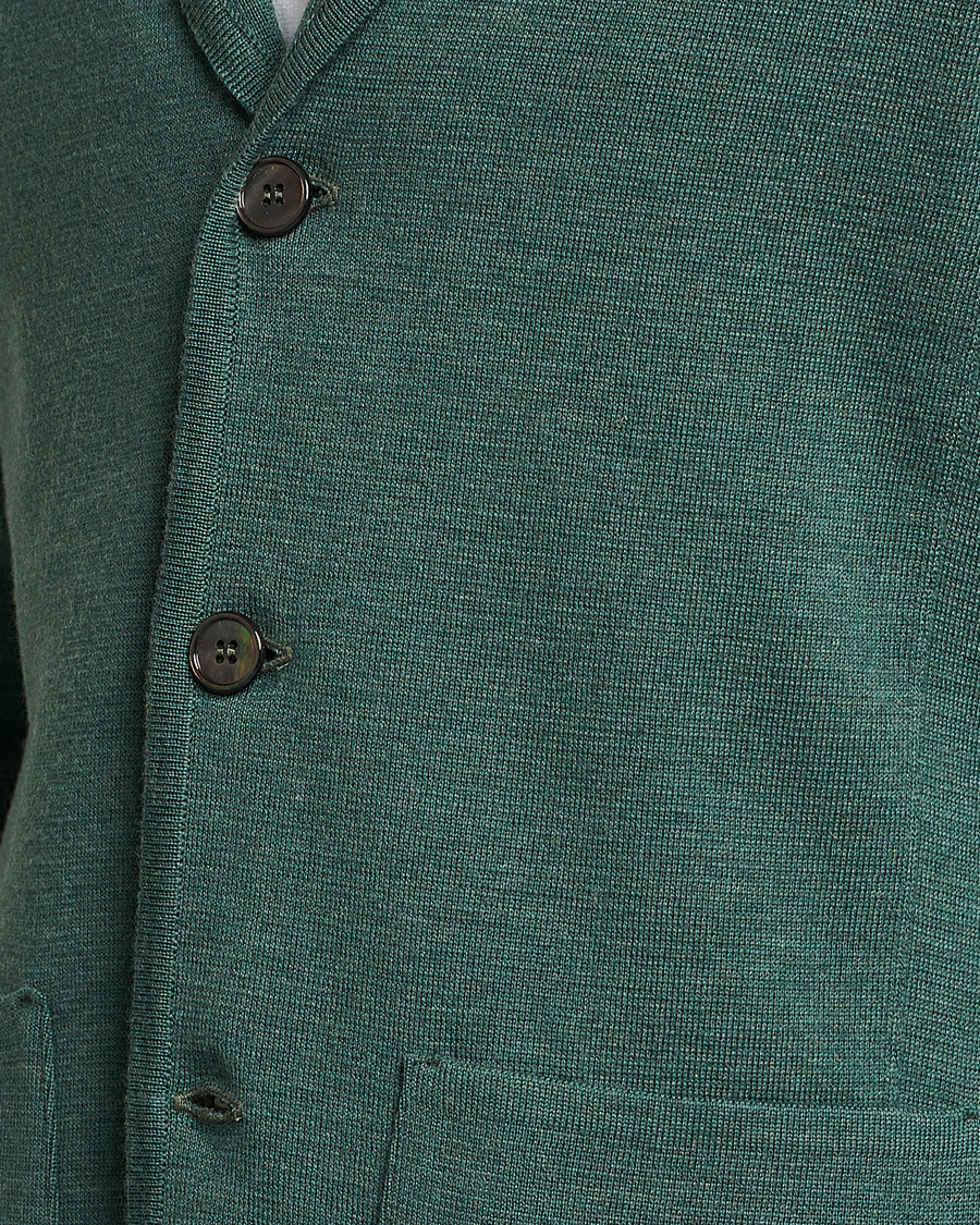 Heren | Blazers | Stenströms | Knitted Merino Blazer Green