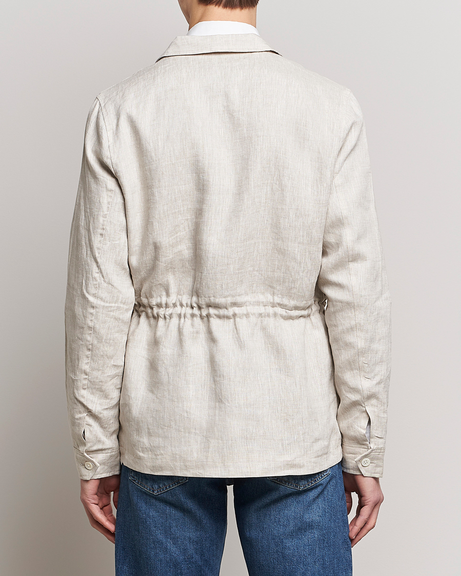 Heren | Jassen | Stenströms | Linen Field Jacket Beige