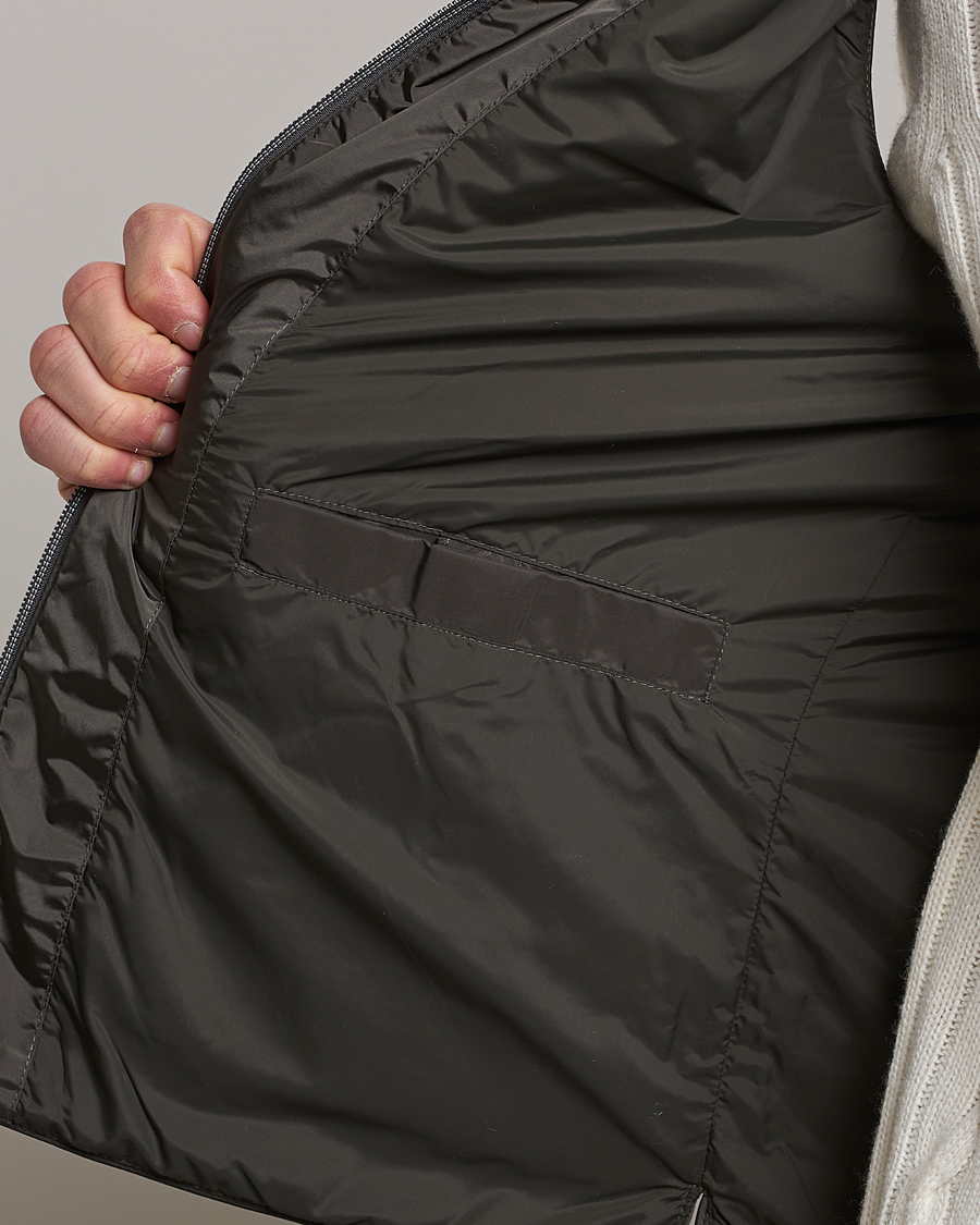 Heren | Gilets | Stenströms | Padded Nylon Vest Dark Green