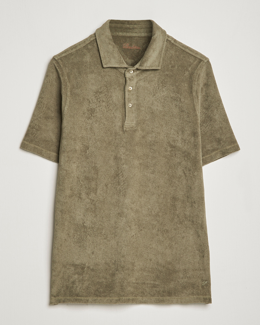 Heren | Polo's | Stenströms | Terry Cotton Poloshirt Olive