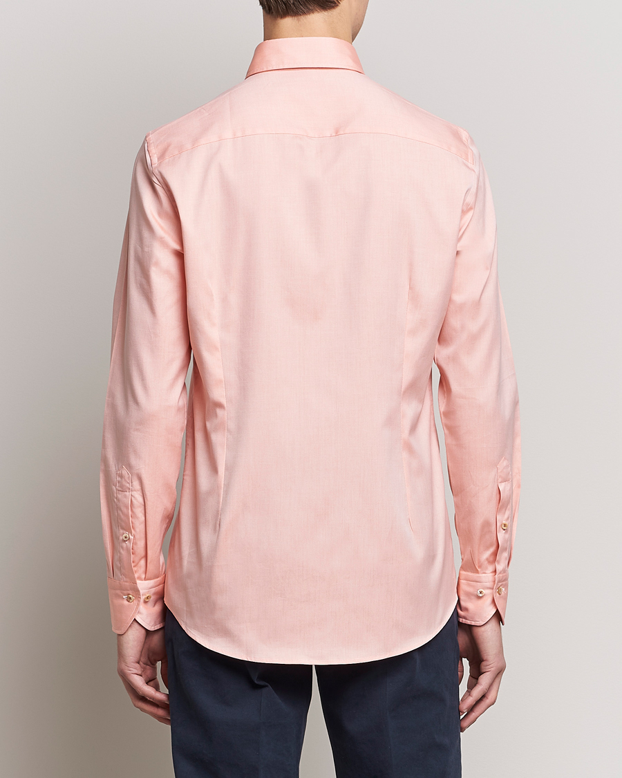 Heren | Overhemden | Stenströms | Slimline Button Down Pinpoint Oxford Shirt Orange