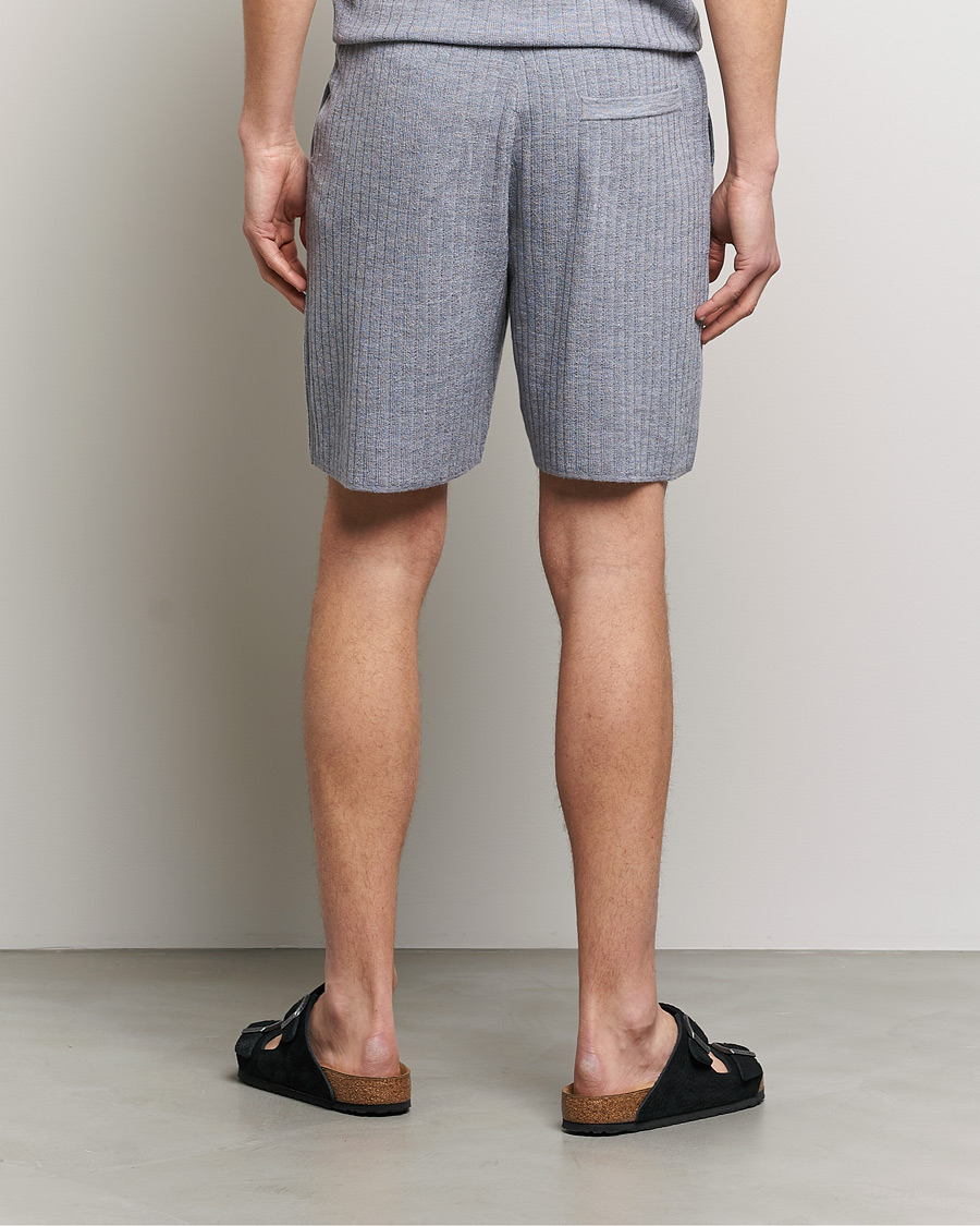 Heren | Korte broek | Stenströms | Merino/Lyocell Ribbed Shorts Grey