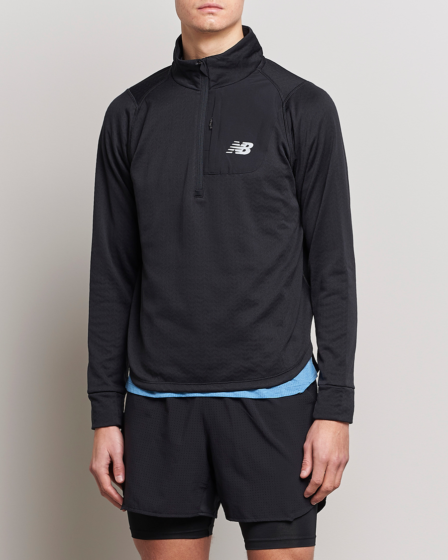 Men | Active | New Balance Running | NB Heat Grid Half Zip Black