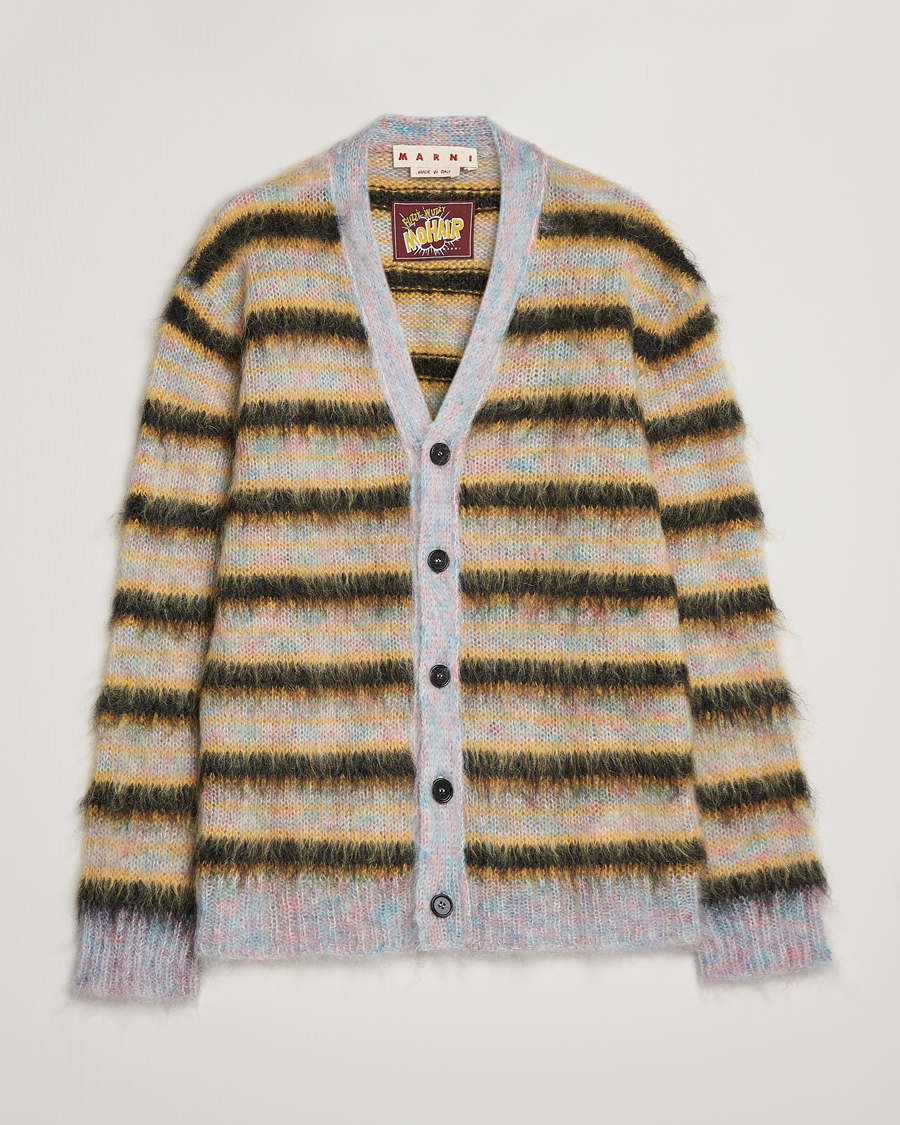 Heren | Truien | Marni | Striped Mohair Cardigan Multicolor