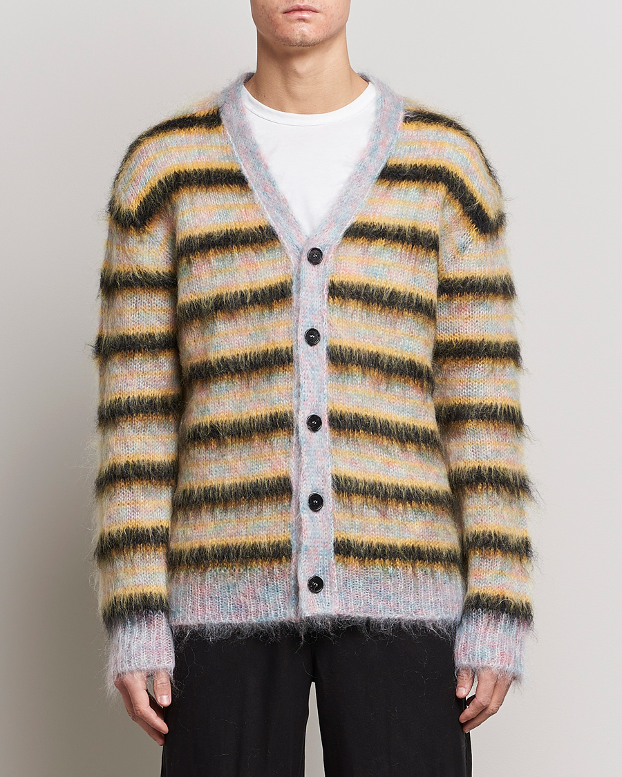 Heren | Truien | Marni | Striped Mohair Cardigan Multicolor