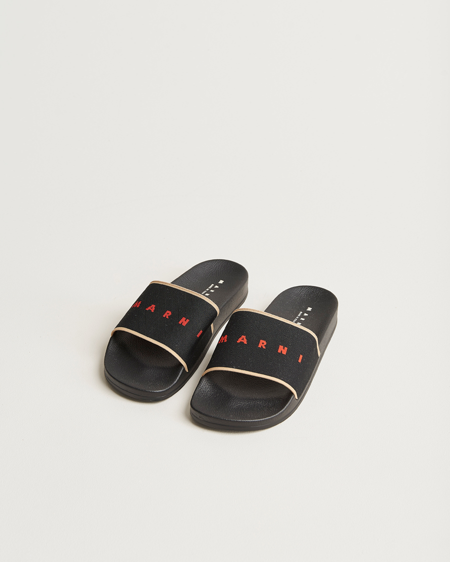 Heren | Marni Rubber Slides Black | Marni | Rubber Slides Black