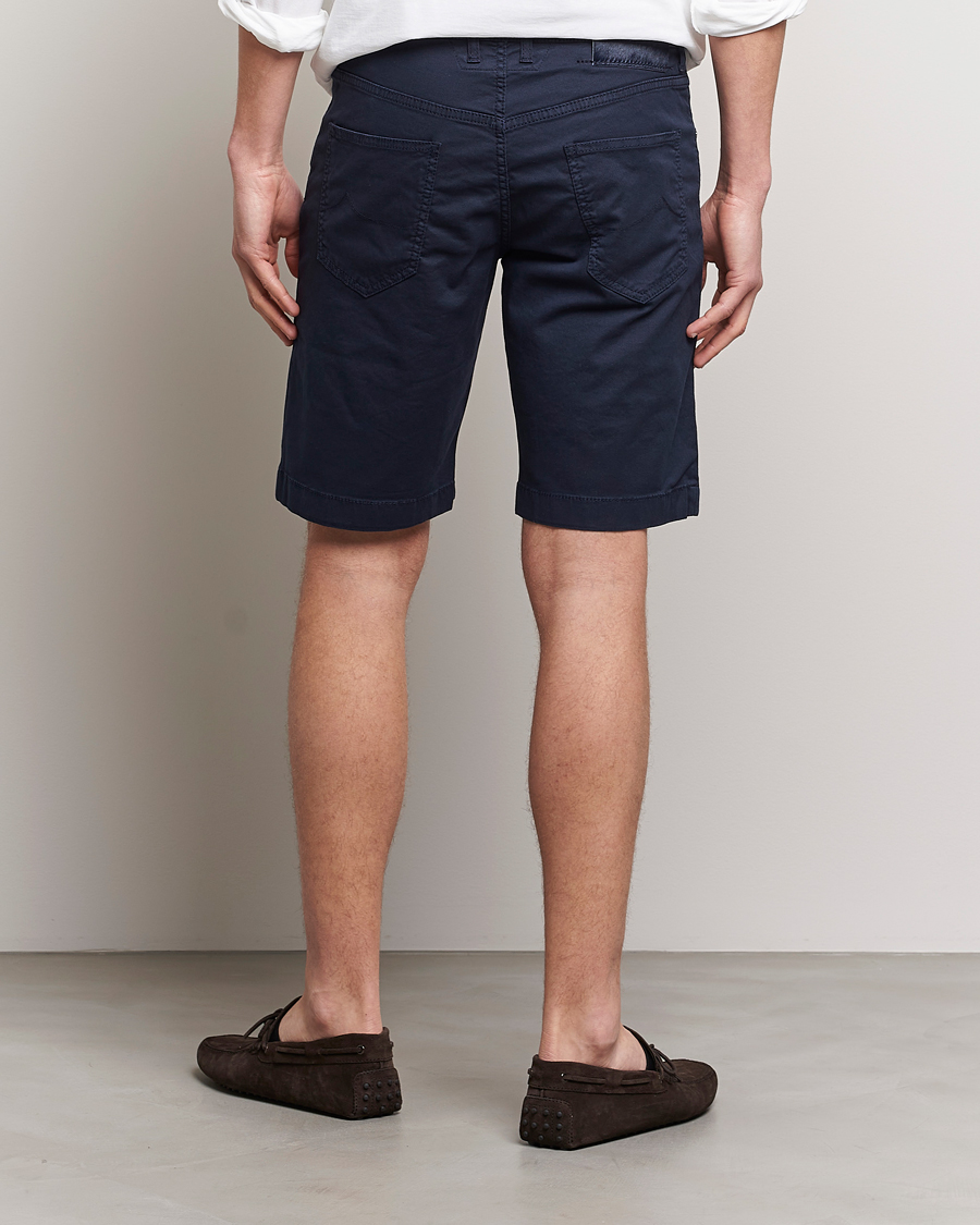 Heren | Korte broek | Jacob Cohën | Nicolas Cotton Twill Shorts Navy