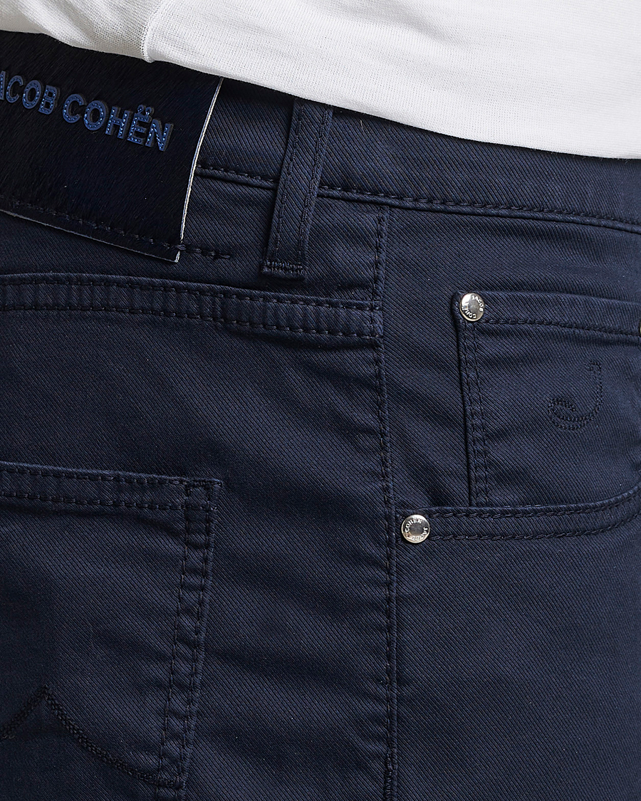 Heren | Korte broek | Jacob Cohën | Nicolas Cotton Twill Shorts Navy