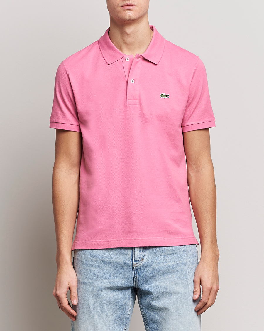 Heren | Polo's | Lacoste | Slim Fit Polo Piké Reseda Pink