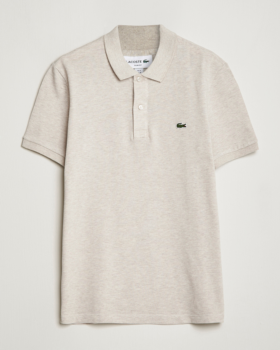 Heren | Polo's | Lacoste | Slim Fit Polo Piké Heather Wicker