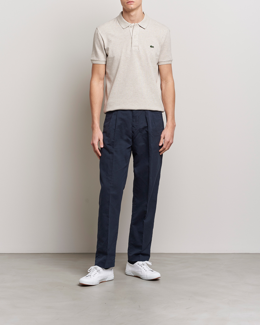 Heren | Polo's | Lacoste | Slim Fit Polo Piké Heather Wicker