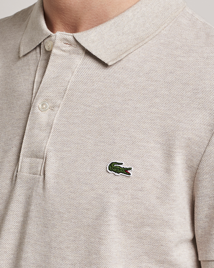 Heren | Polo's | Lacoste | Slim Fit Polo Piké Heather Wicker