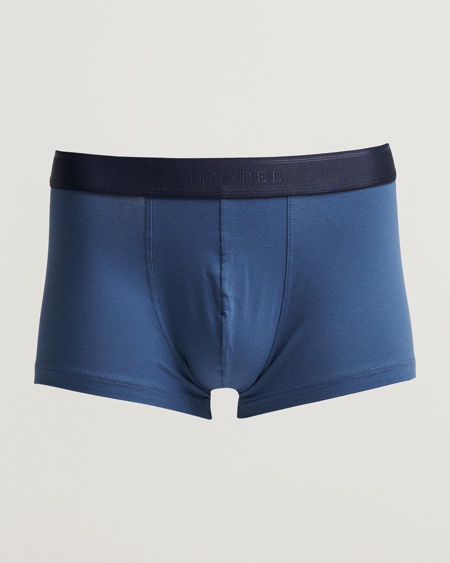 Heren | Ondergoed | Sunspel | Cotton Stretch Trunk Atlantic Blue