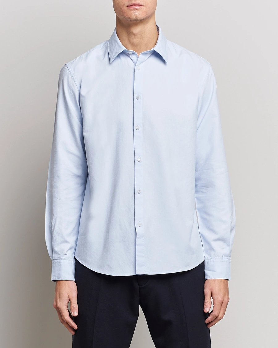 Heren | Overhemden | Sunspel | Casual Oxford Shirt Light Blue
