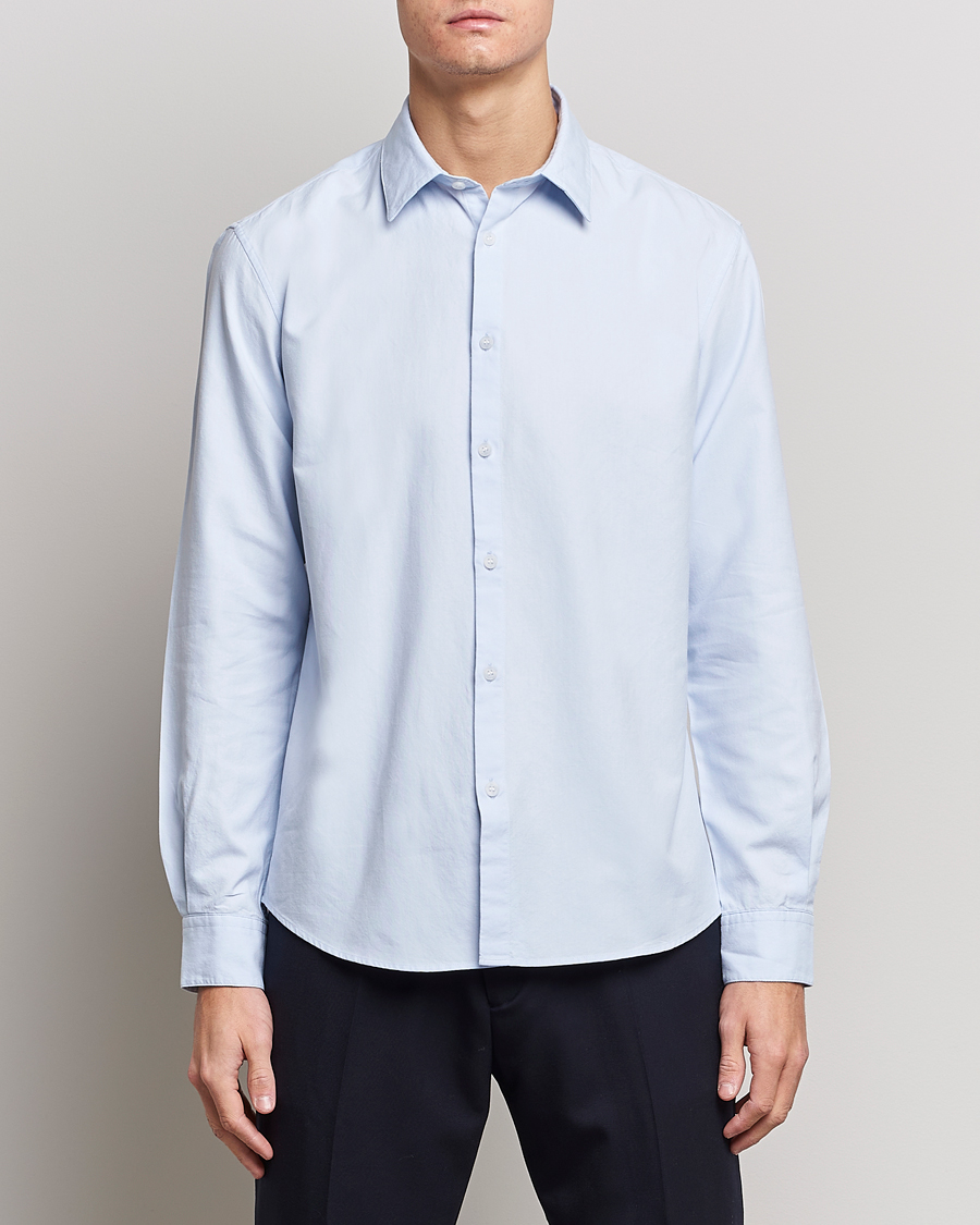 Heren | Best of British | Sunspel | Casual Oxford Shirt Light Blue