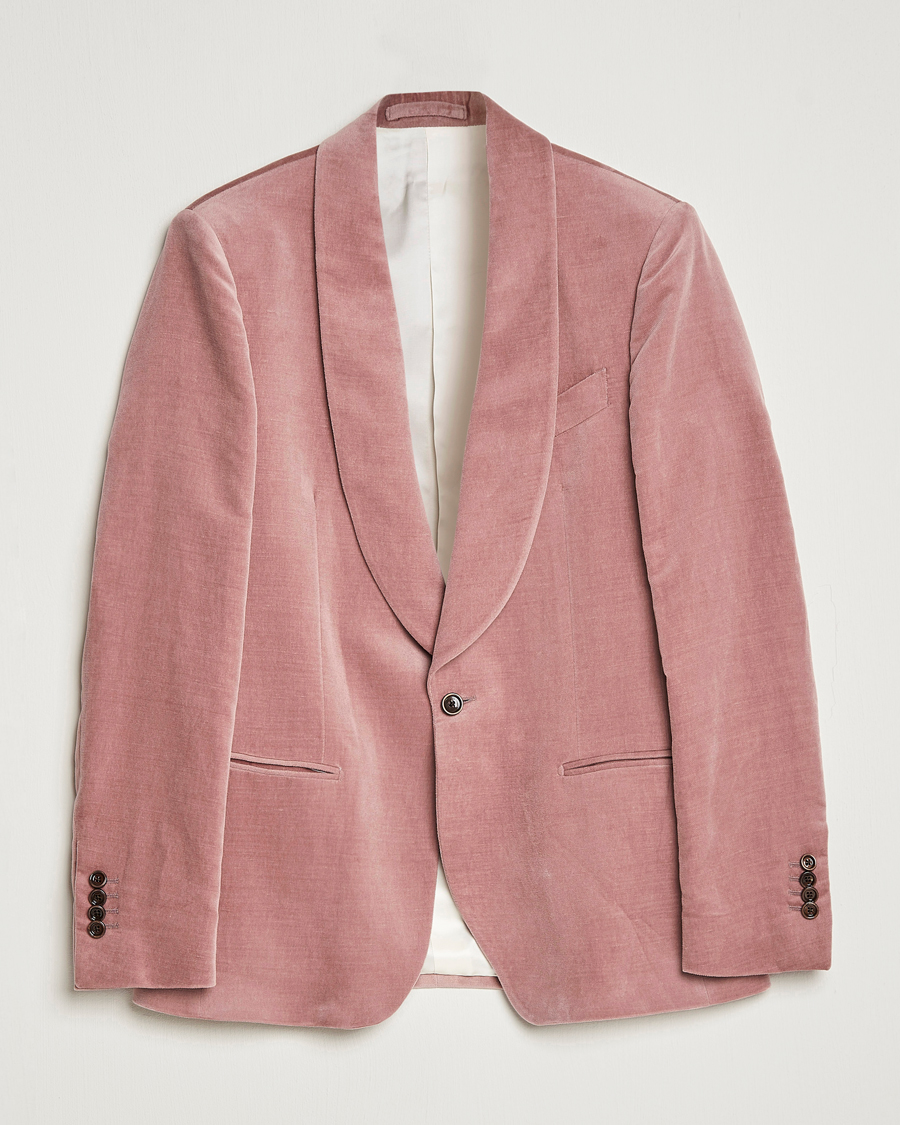 Heren | Blazers | Lardini | Summer Velvet Dinner Jacket Soft Pink