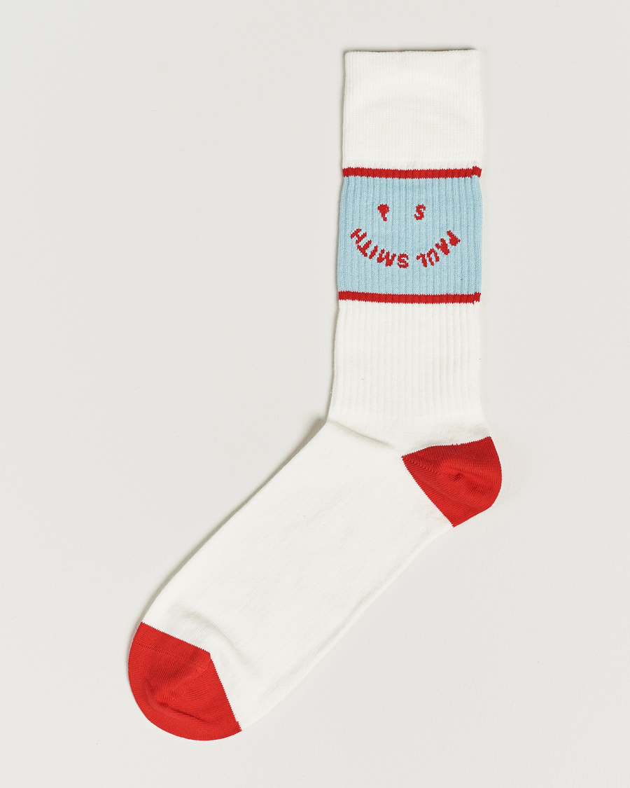 Heren | Ondergoed | Paul Smith | PS Face Sock Off White