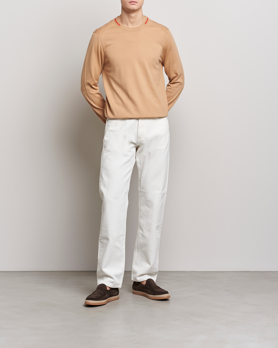 Heren | Truien | Paul Smith | Organic Cotton Knitted Sweater Light Beige