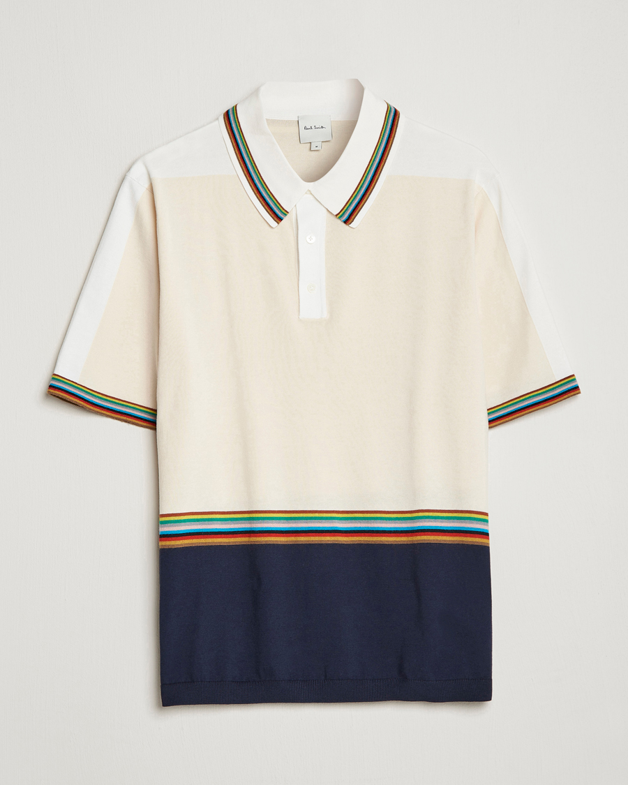 Heren | Truien | Paul Smith | Organic cotton Knitted Polo White