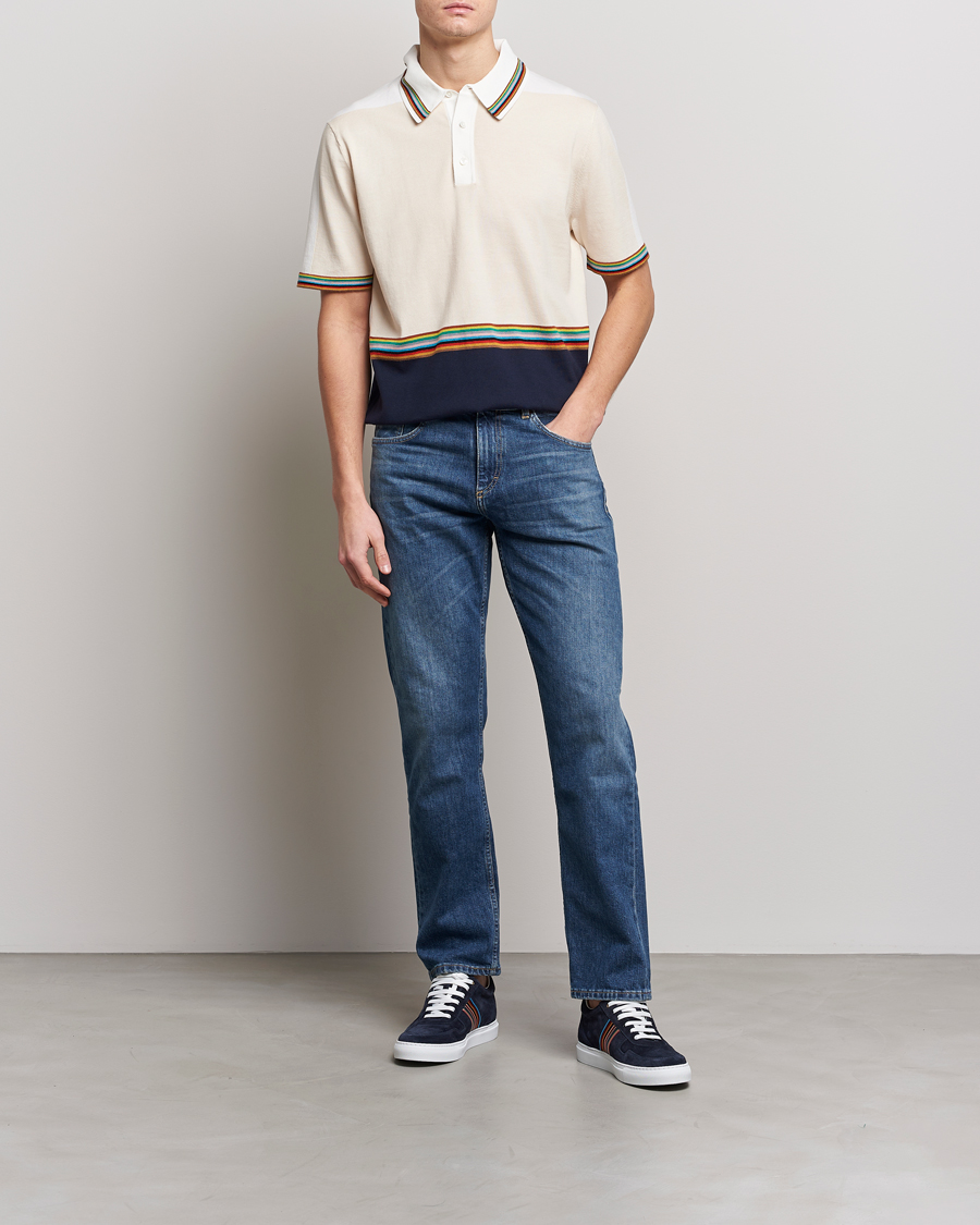 Heren | Truien | Paul Smith | Organic cotton Knitted Polo White