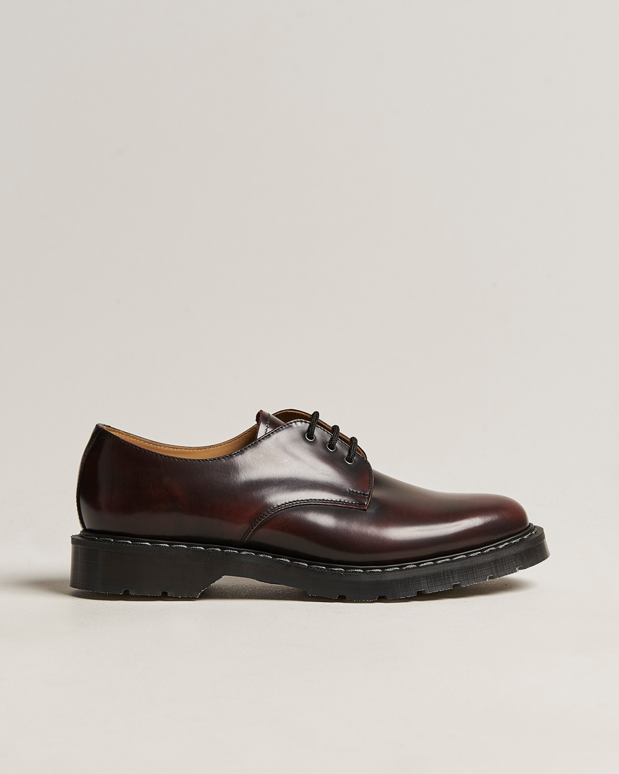 Heren | Derby schoenen | Solovair | 3 Eye Gibson Shoe Burgundy Shine