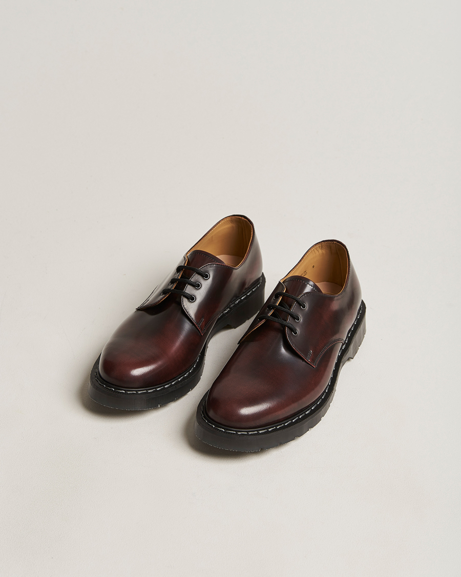 Heren | Derby schoenen | Solovair | 3 Eye Gibson Shoe Burgundy Shine