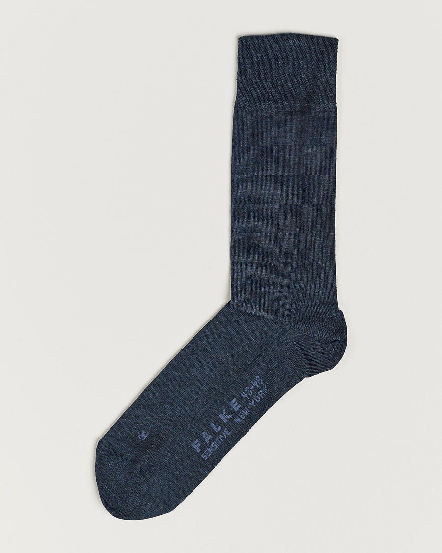 Heren |  | Falke | Sensitive New York Lyocell Socks Navy Melange