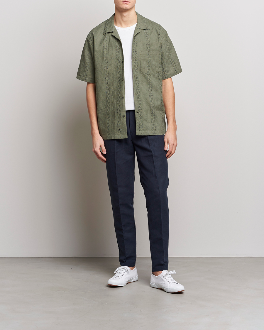 Heren | Overhemden | Samsøe Samsøe | Samsøe & Samsøe Emerson Cotton Short Sleeve Shirt Beetle