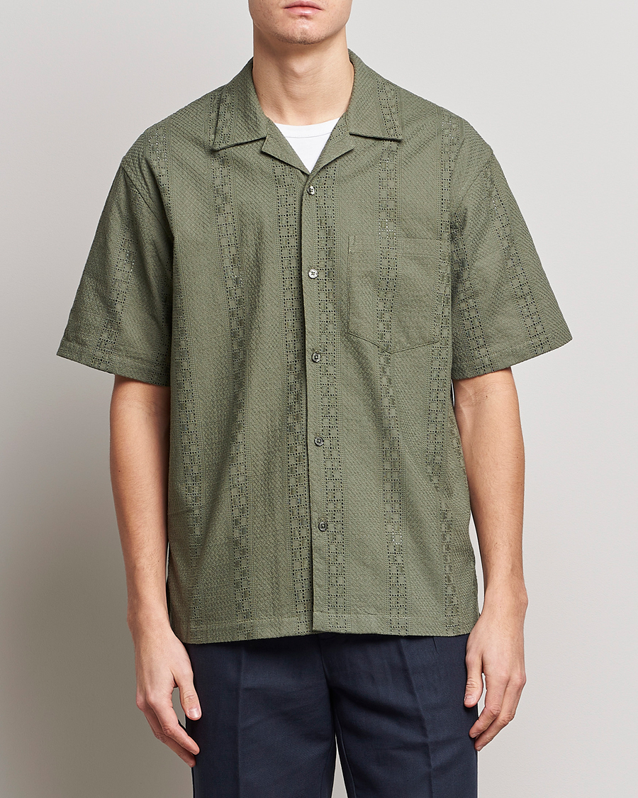 Heren | Overhemden | Samsøe Samsøe | Samsøe & Samsøe Emerson Cotton Short Sleeve Shirt Beetle