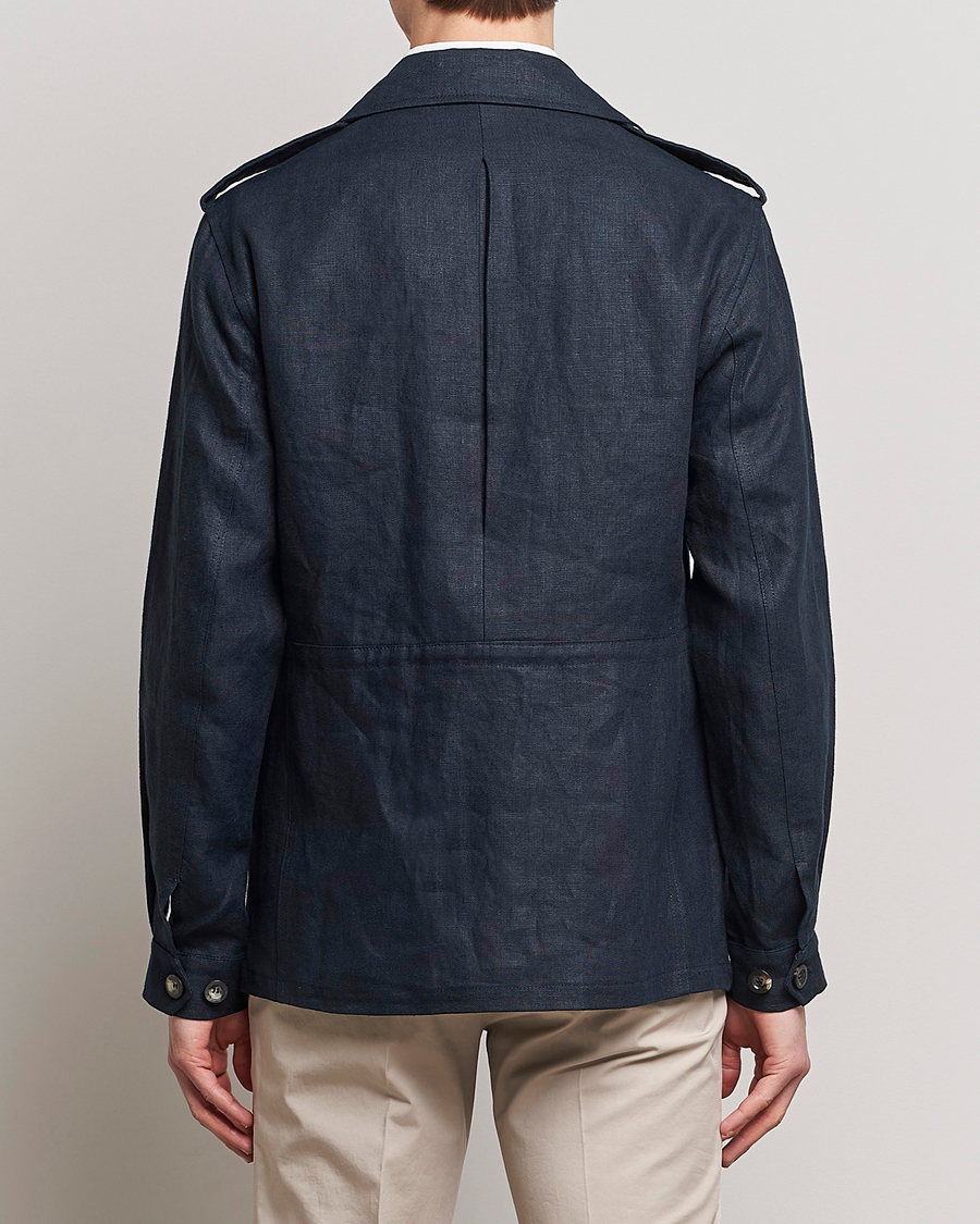 Heren | Jassen | Private White V.C. | Linen Field Jacket Navy