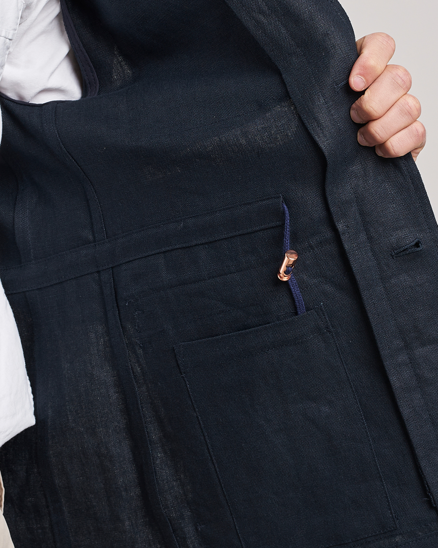 Heren | Jassen | Private White V.C. | Linen Field Jacket Navy