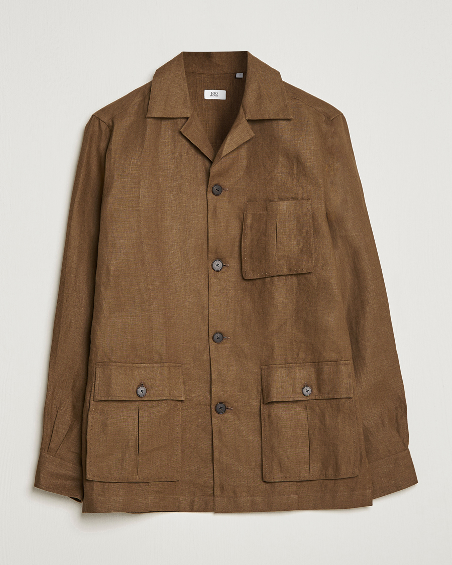 Heren | Jassen | 100Hands | Linen Travellers Jacket Green