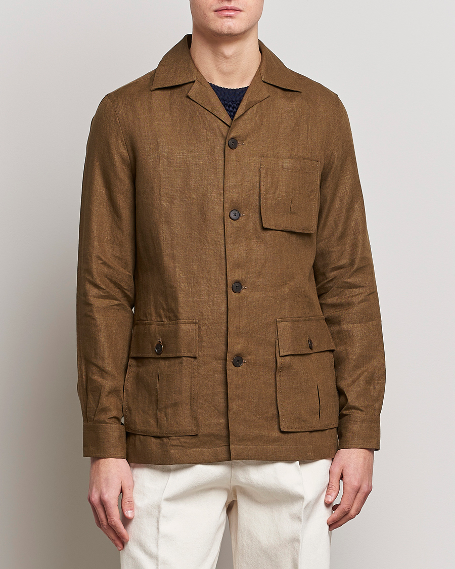 Heren | Jassen | 100Hands | Linen Travellers Jacket Green