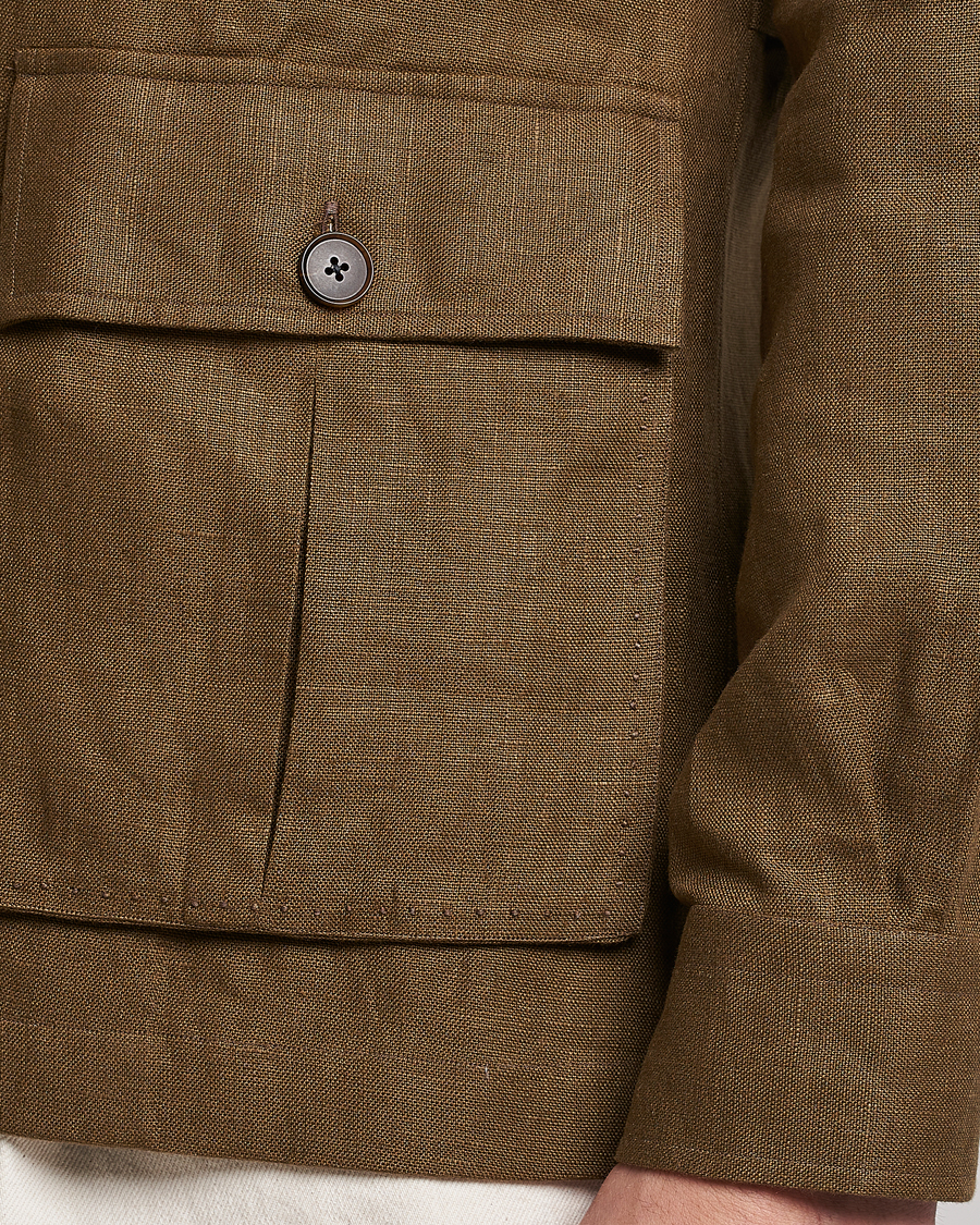 Heren | Jassen | 100Hands | Linen Travellers Jacket Green
