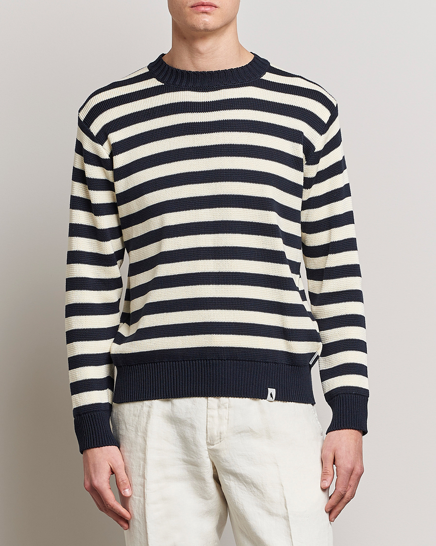 Heren | Truien | Peregrine | Richmond Organic Cotton Sweater Navy