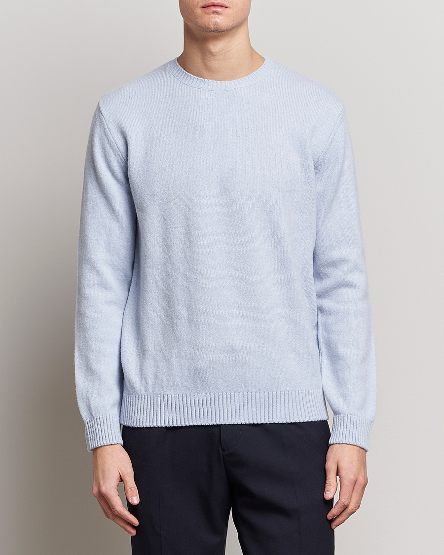 Men | Knitted Jumpers | Colorful Standard | Classic Merino Wool Crew Neck Polar Blue