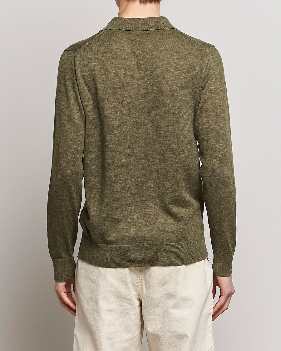 Heren | Truien | GANT | Cotton/Linen Knitted Polo Racing Green