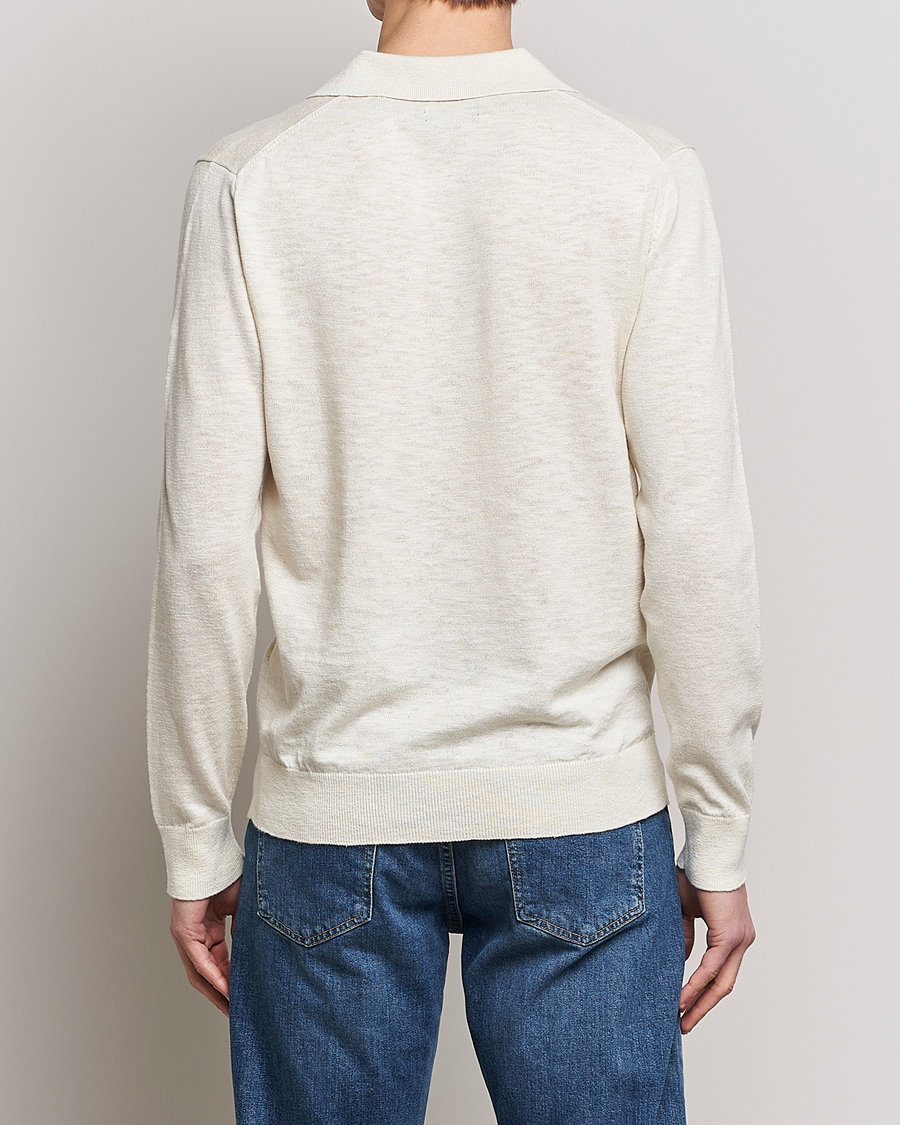 Heren | Truien | GANT | Cotton/Linen Knitted Polo Putty