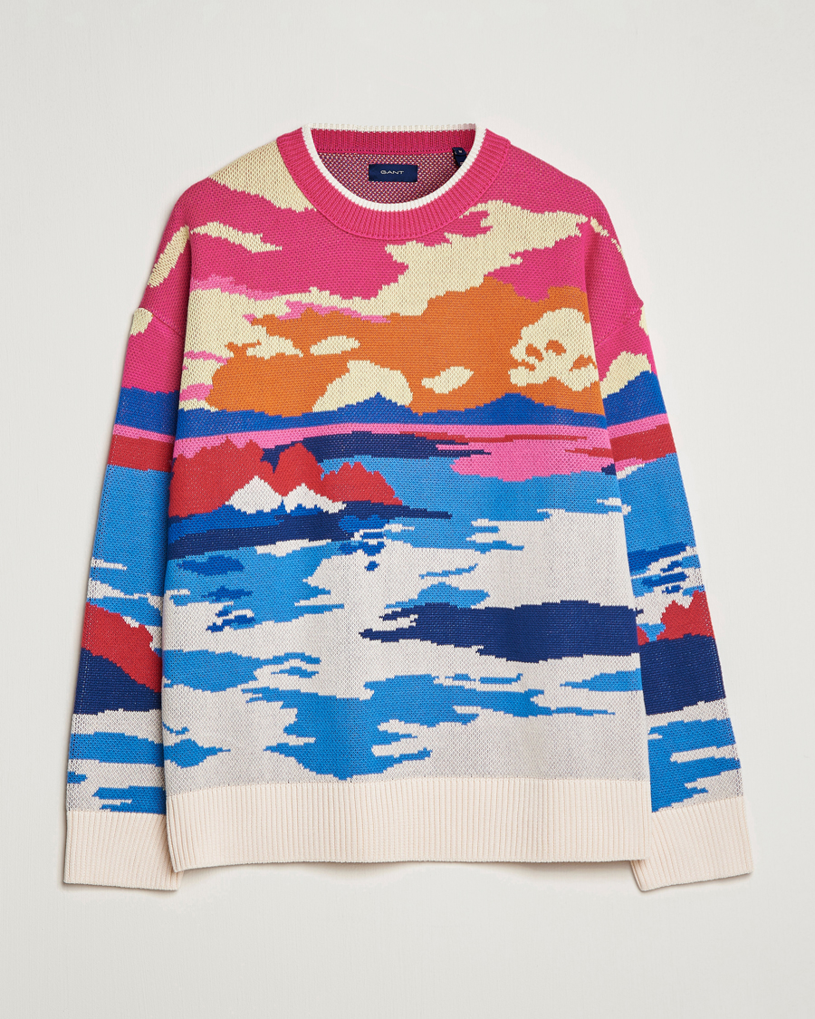 Heren | Truien | GANT | Landscape Printed Knitted Crew Neck Multi