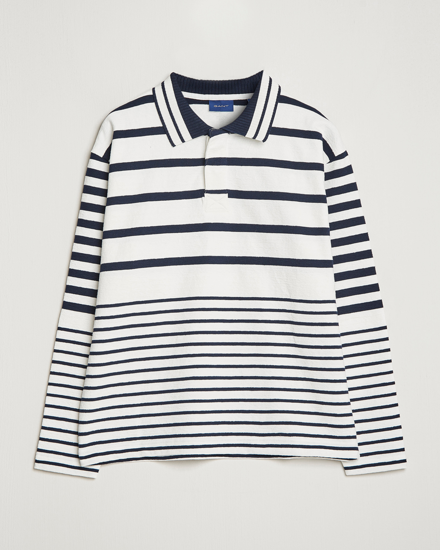 Heren | Truien | GANT | Heavy Knitted Striped Rugger Eggshell