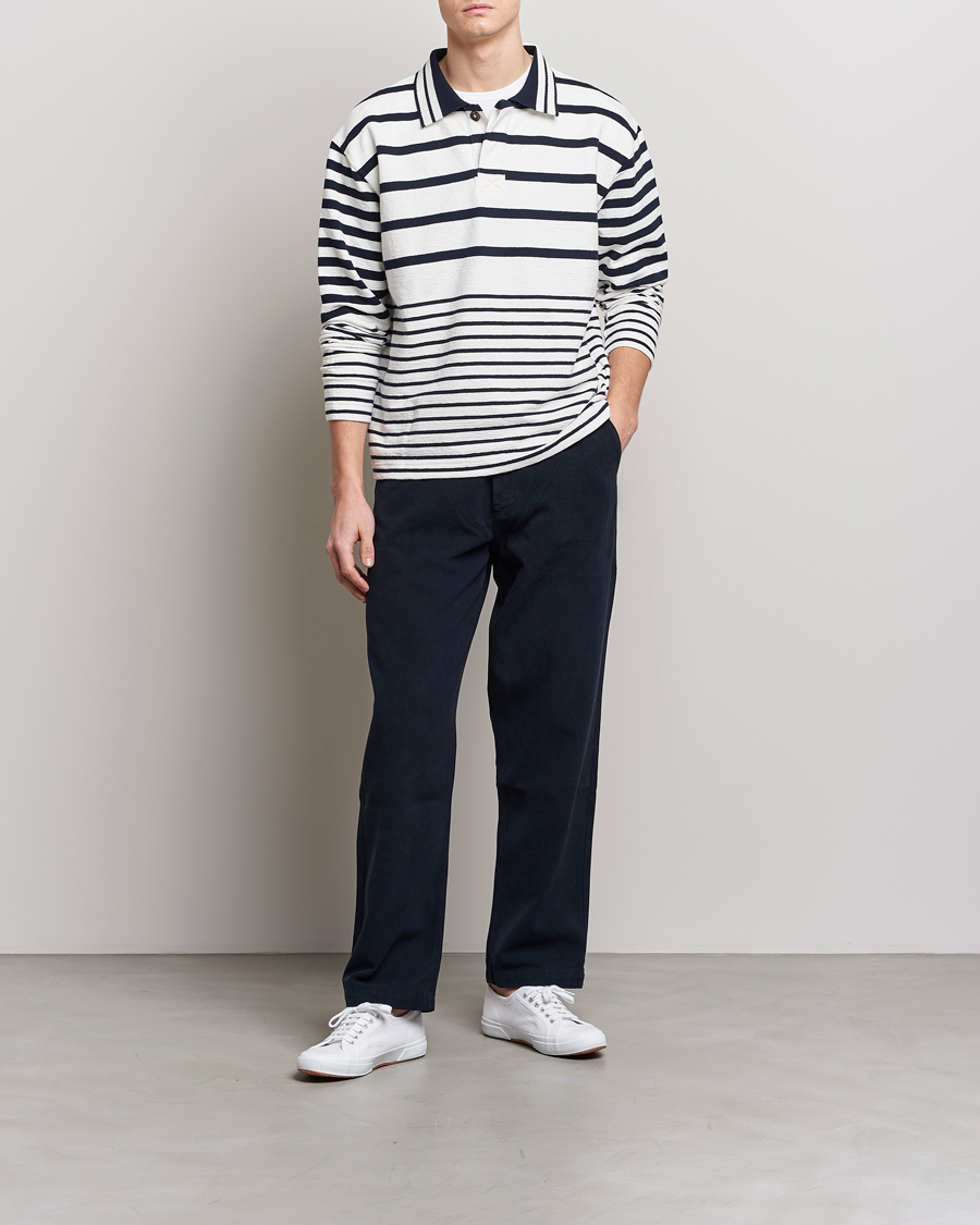 Heren | Truien | GANT | Heavy Knitted Striped Rugger Eggshell