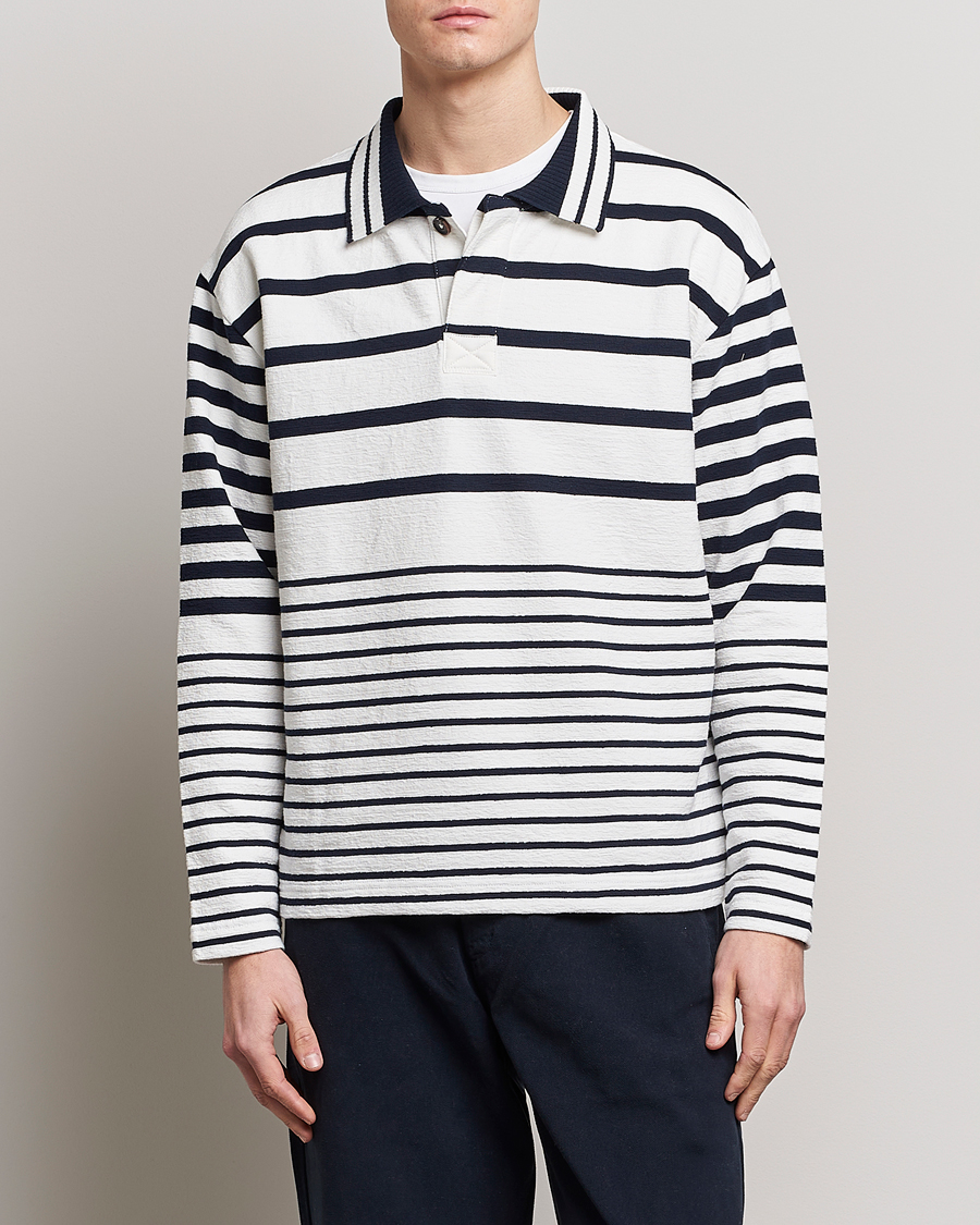 Heren | Truien | GANT | Heavy Knitted Striped Rugger Eggshell