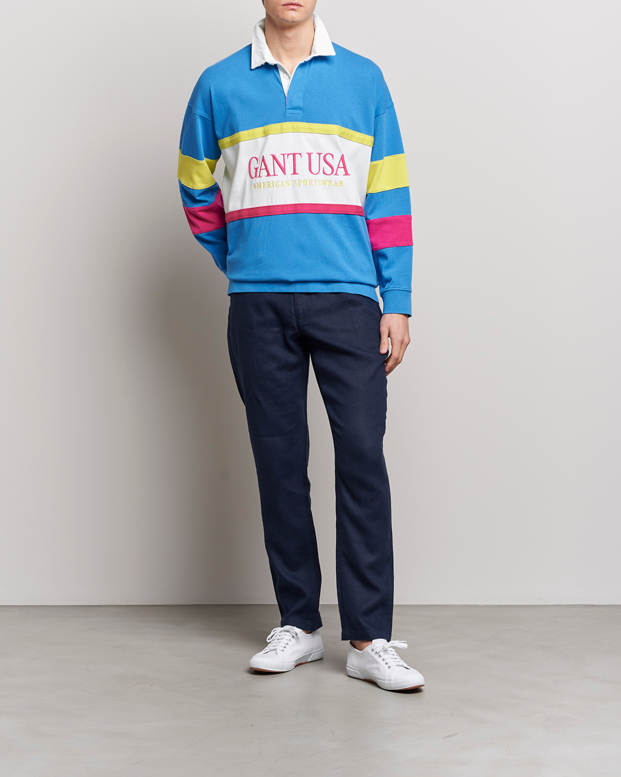 Heren | Truien | GANT | Archive Heavy Rugger Day Blue
