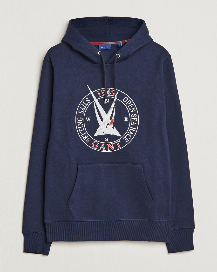 Heren | Truien | GANT | Sailing Hoodie Evening Blue