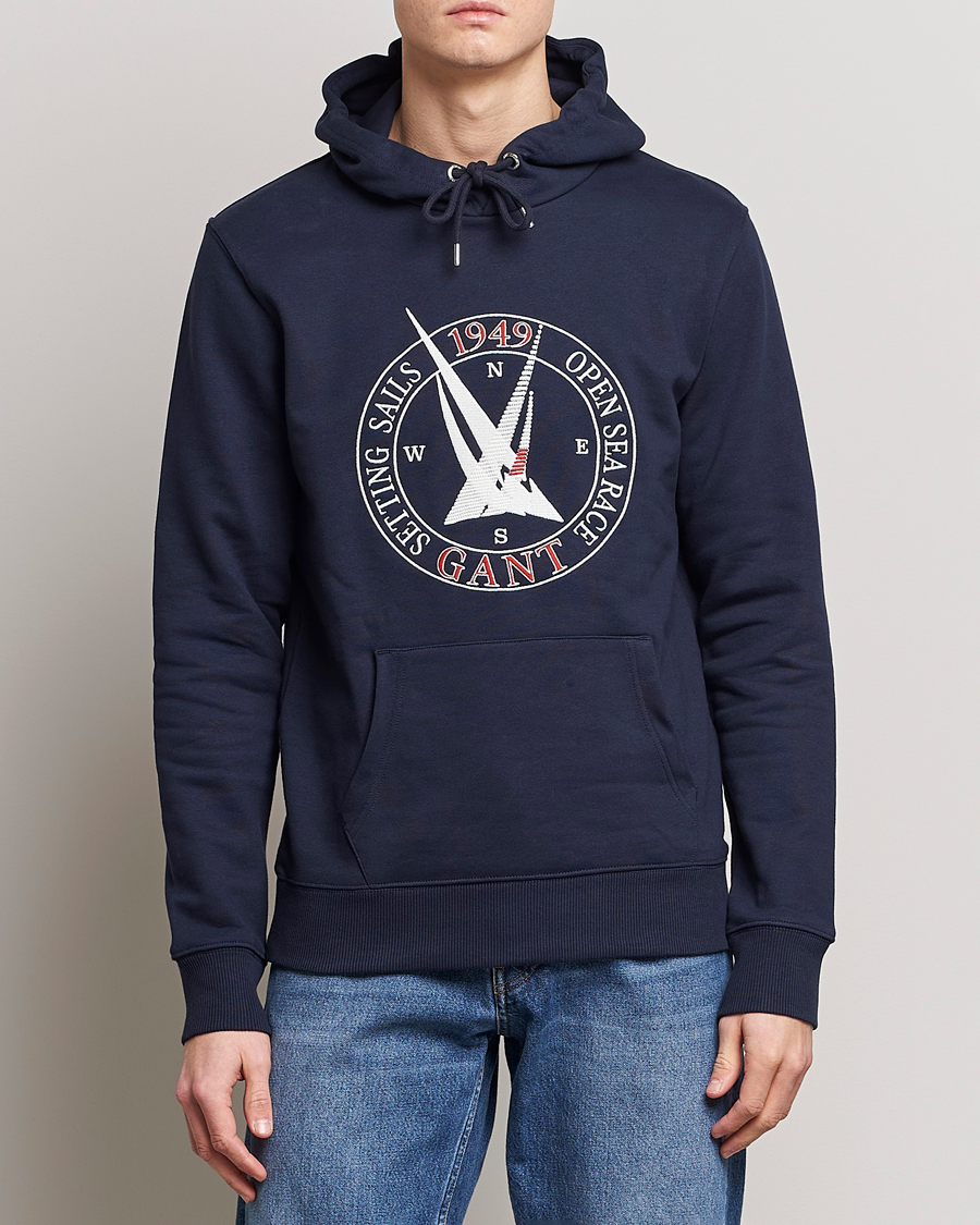 Heren | Truien | GANT | Sailing Hoodie Evening Blue