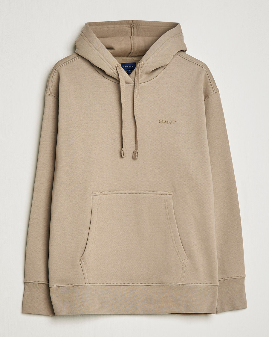 Heren | Truien | GANT | Icon Hoodie Taupe Beige