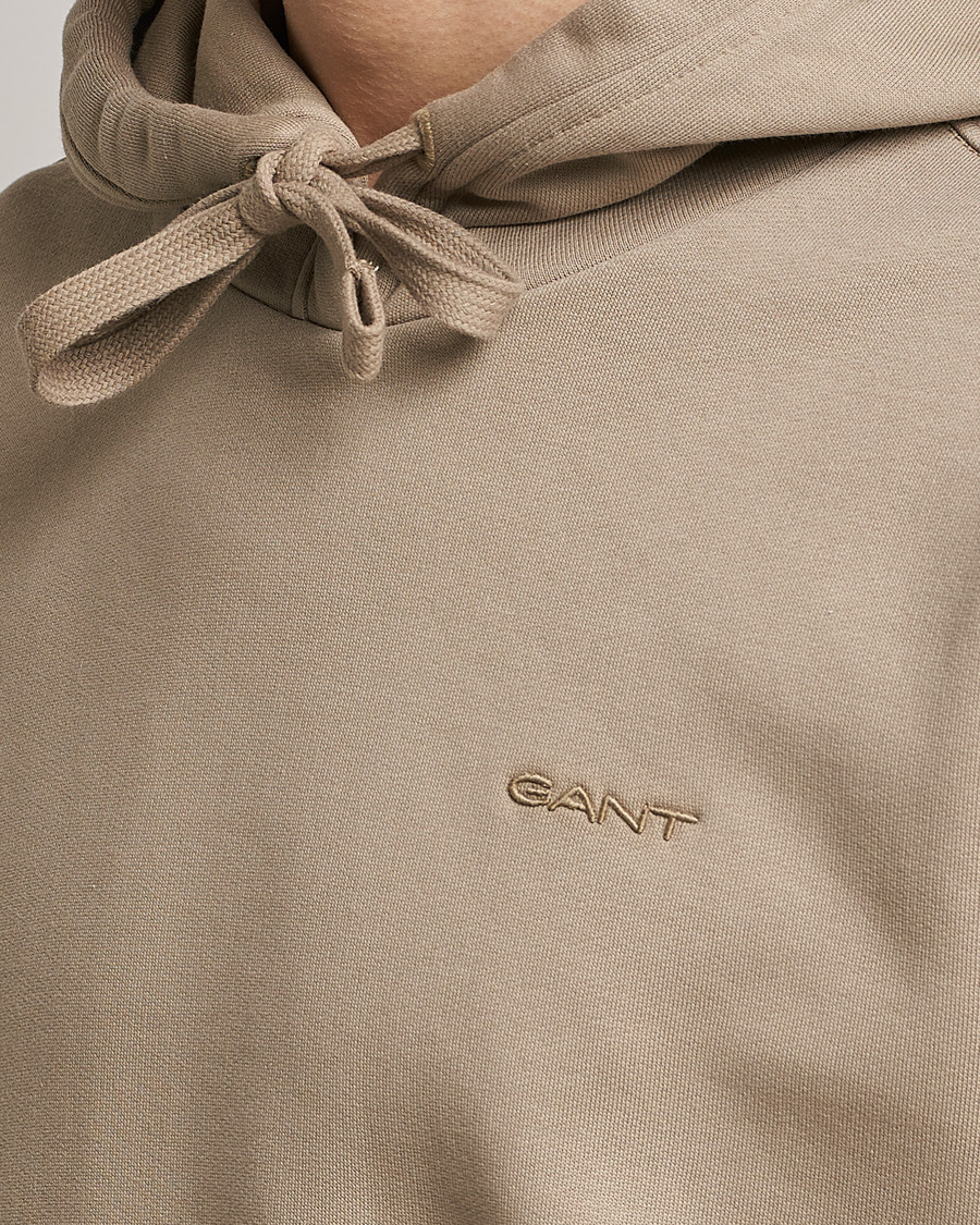 Heren | Truien | GANT | Icon Hoodie Taupe Beige
