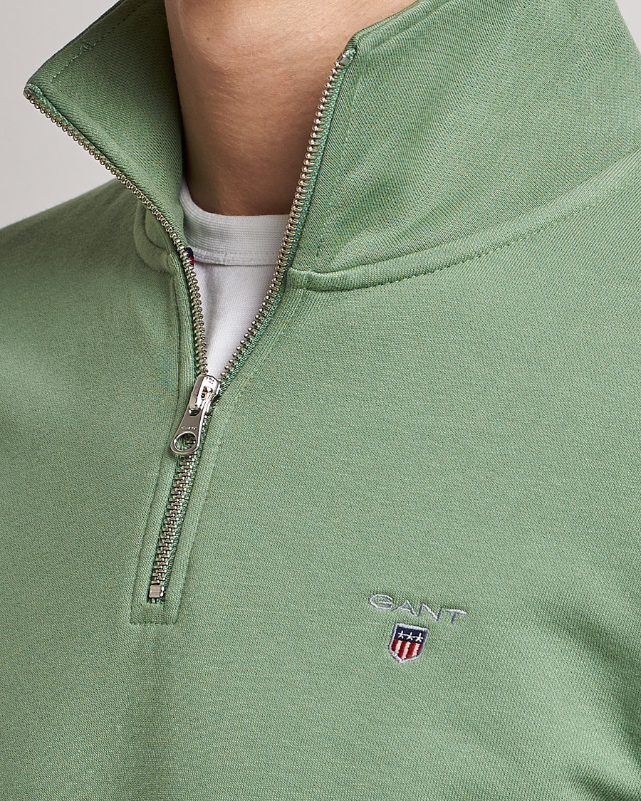 Heren | Truien | GANT | Original Shield Logo Half-Zip Kalamata Green