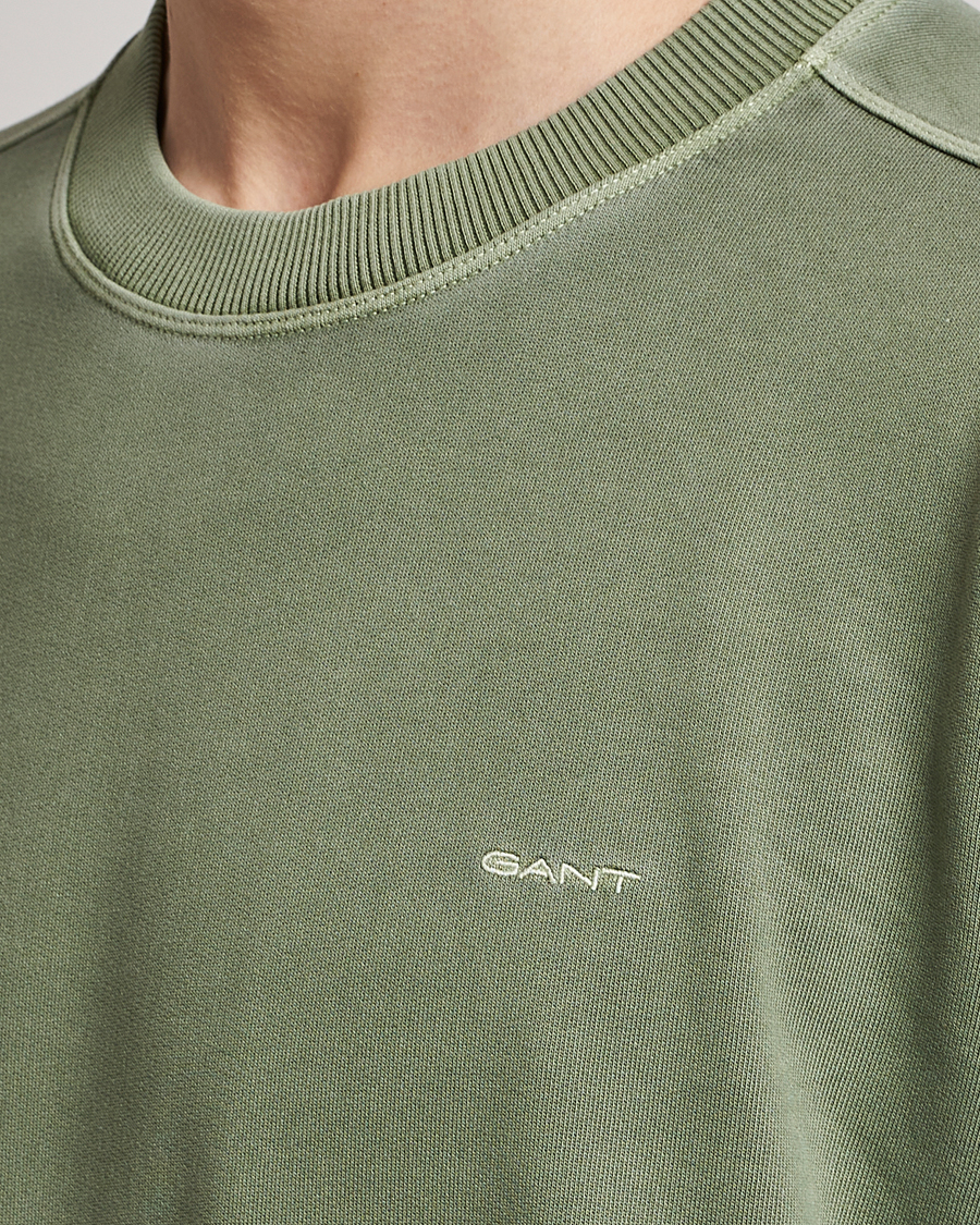 Heren | Truien | GANT | Sunbleached Crew Neck Sweatshirt Calamata Green