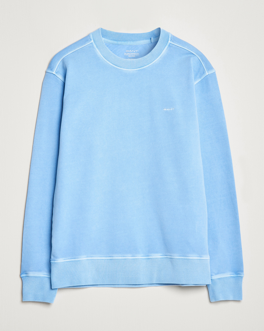 Heren | Truien | GANT | Sunbleached Crew Neck Sweatshirt Gentle Blue